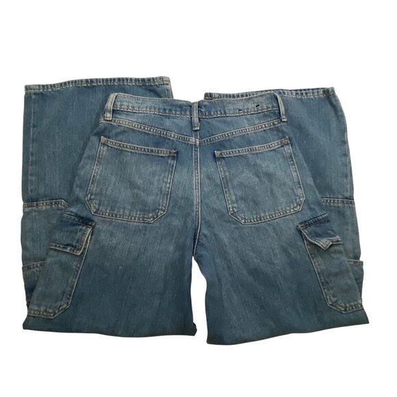 GAP Baggy super wide double cargo jeans women’s 4 27R skater street style trendy - Picture 6 of 13